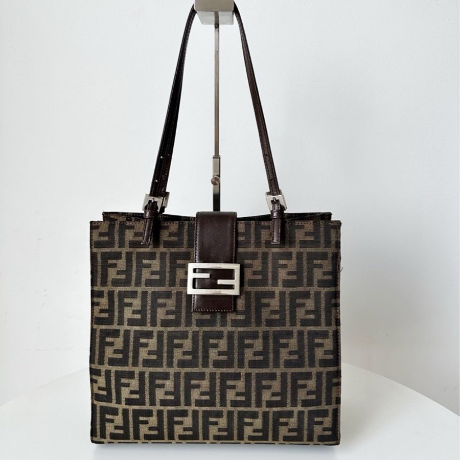 Fendi 老花中古小托特琴譜包-0