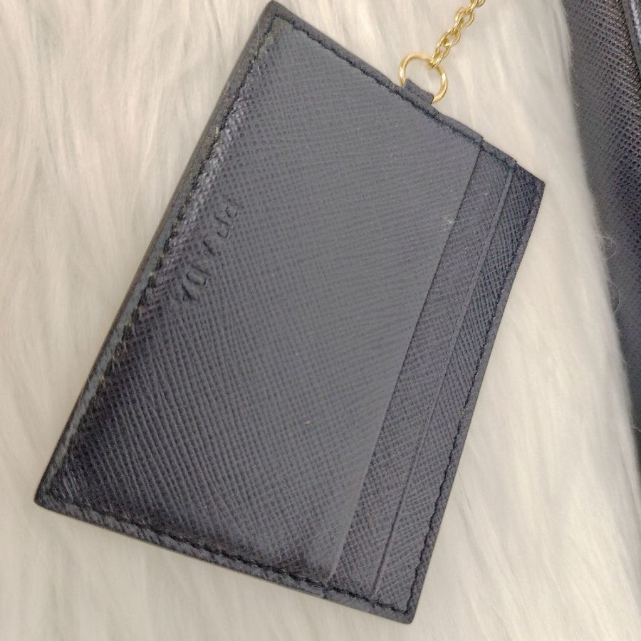 PRADA 普拉達 Saffiano 皮革 中號 金色刻字徽標-4