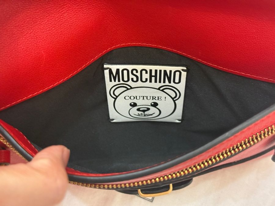 二手 MOSCHINO 小熊頭手拿包-13