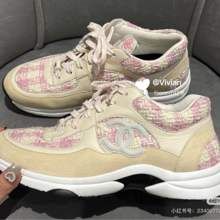 Chanel 毛呢運動鞋 9.5新-0