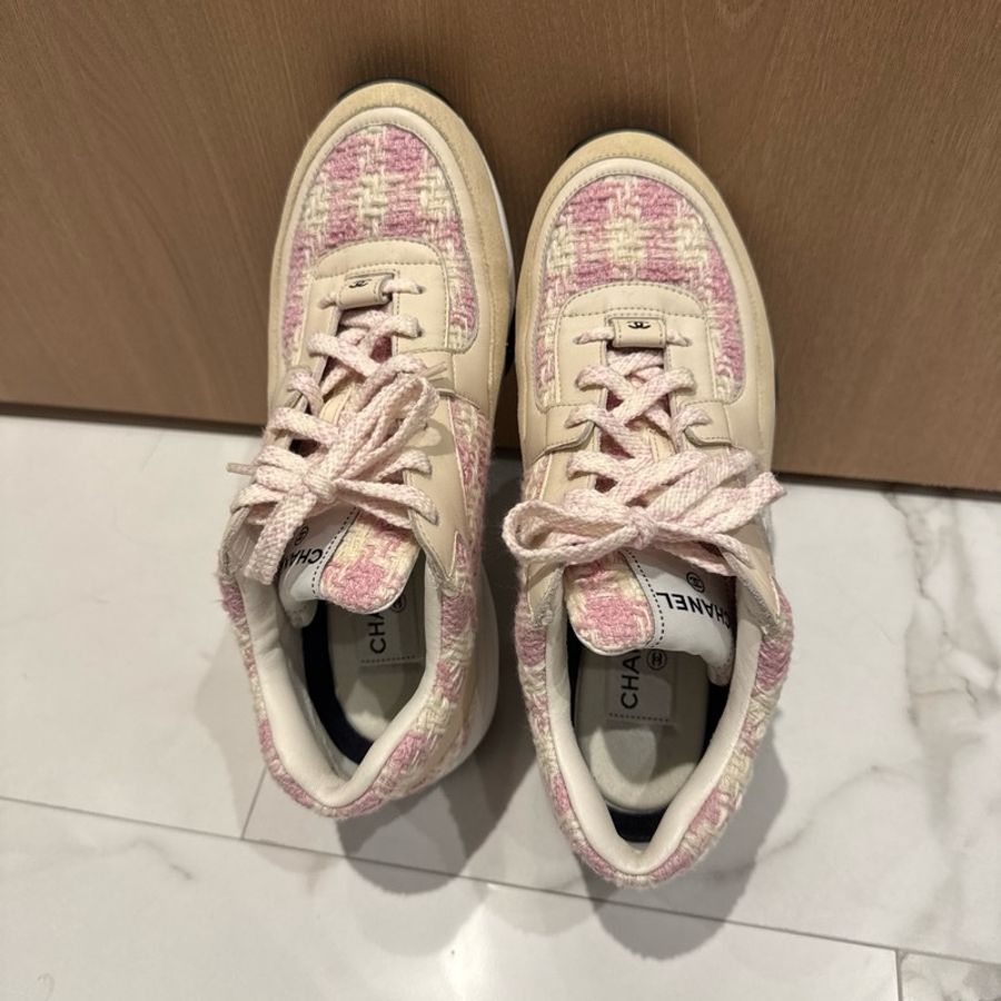 Chanel 毛呢運動鞋 9.5新-3