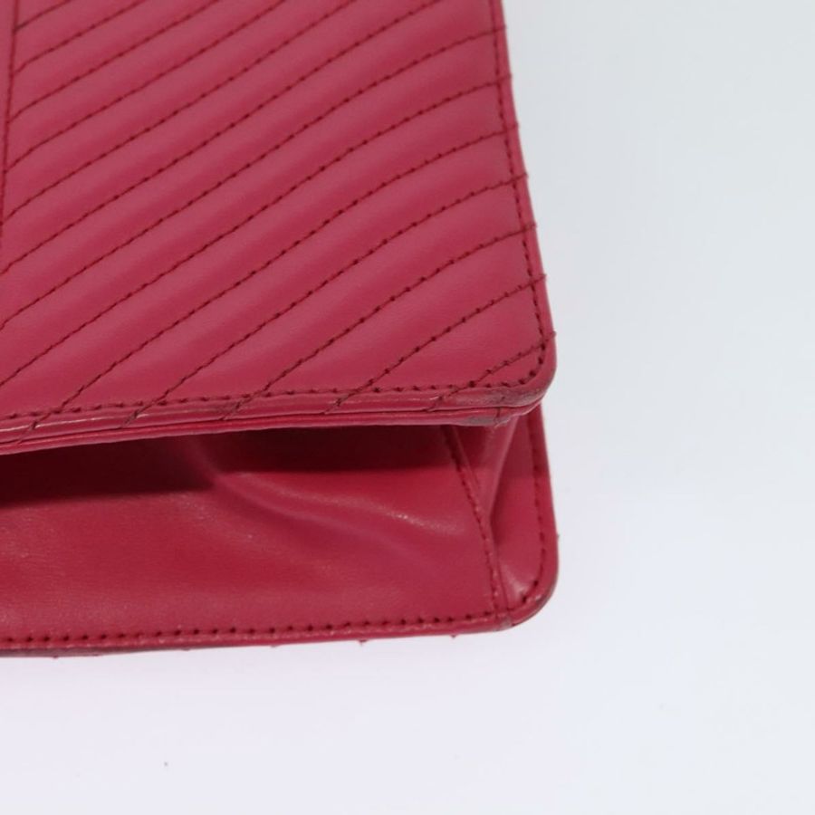 【日本直送】PRADA 鏈條單肩包 皮革 粉紅色 金飾 正品 122903-16