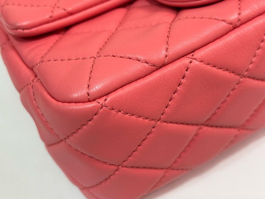 Chanel 金球方胖 17cm 珊瑚粉 CF-4