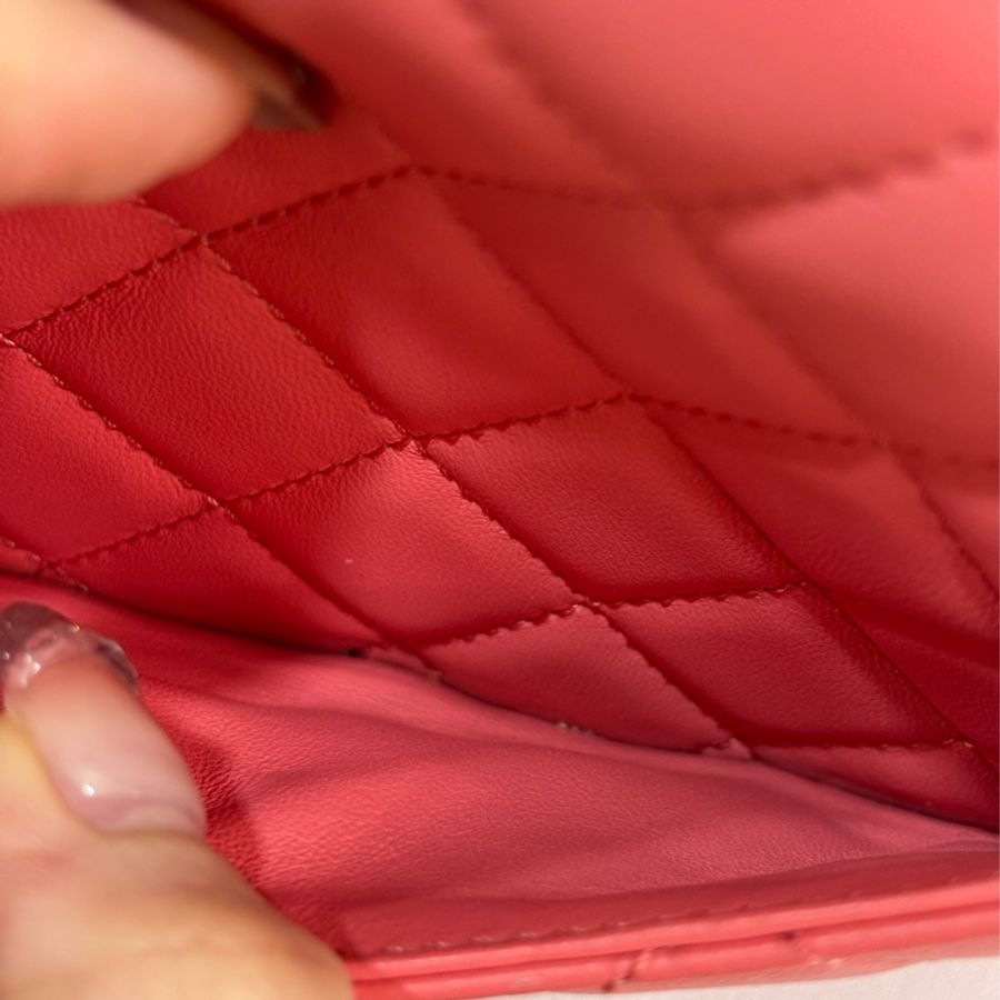 Chanel 金球方胖 17cm 珊瑚粉 CF-12
