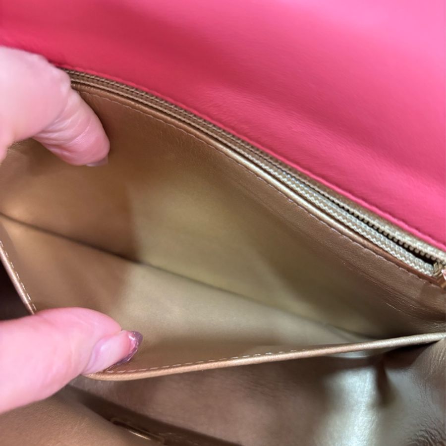 Chanel 金球方胖 17cm 珊瑚粉 CF-27