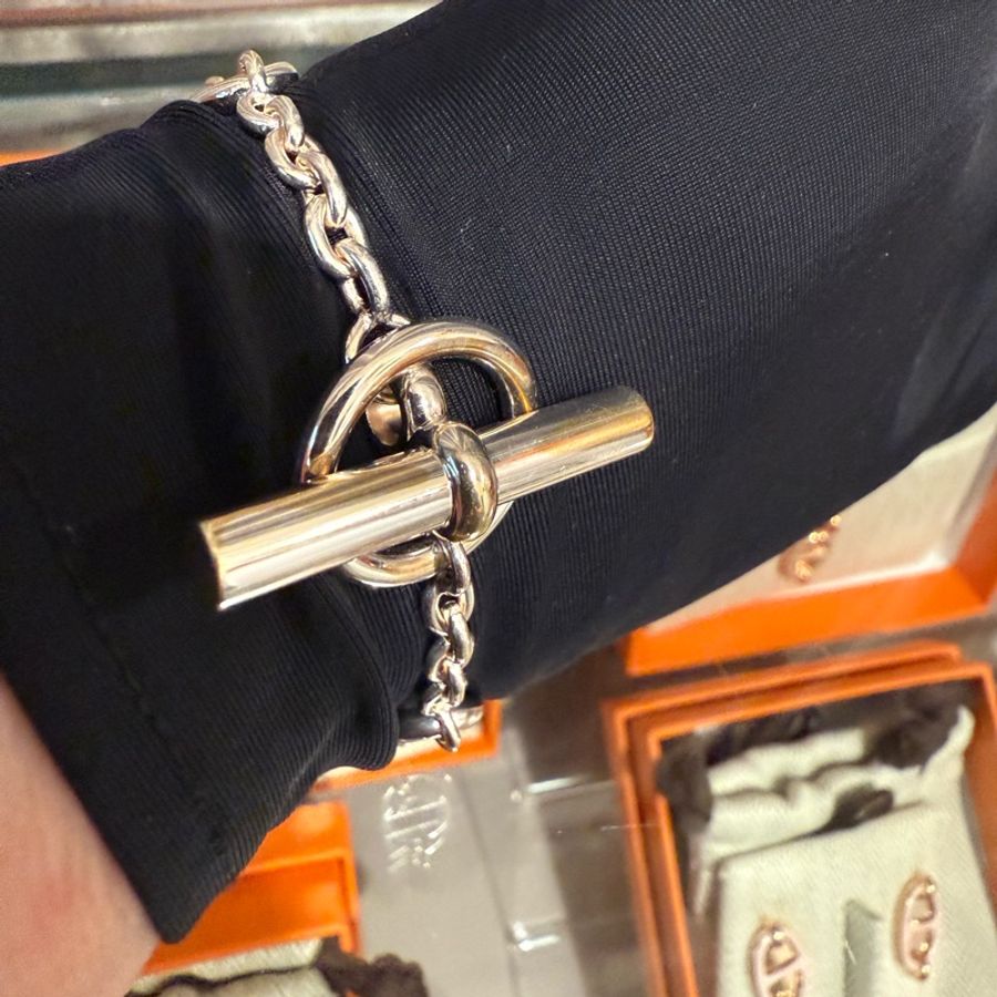 Hermes 925純銀豬鼻手鏈-4