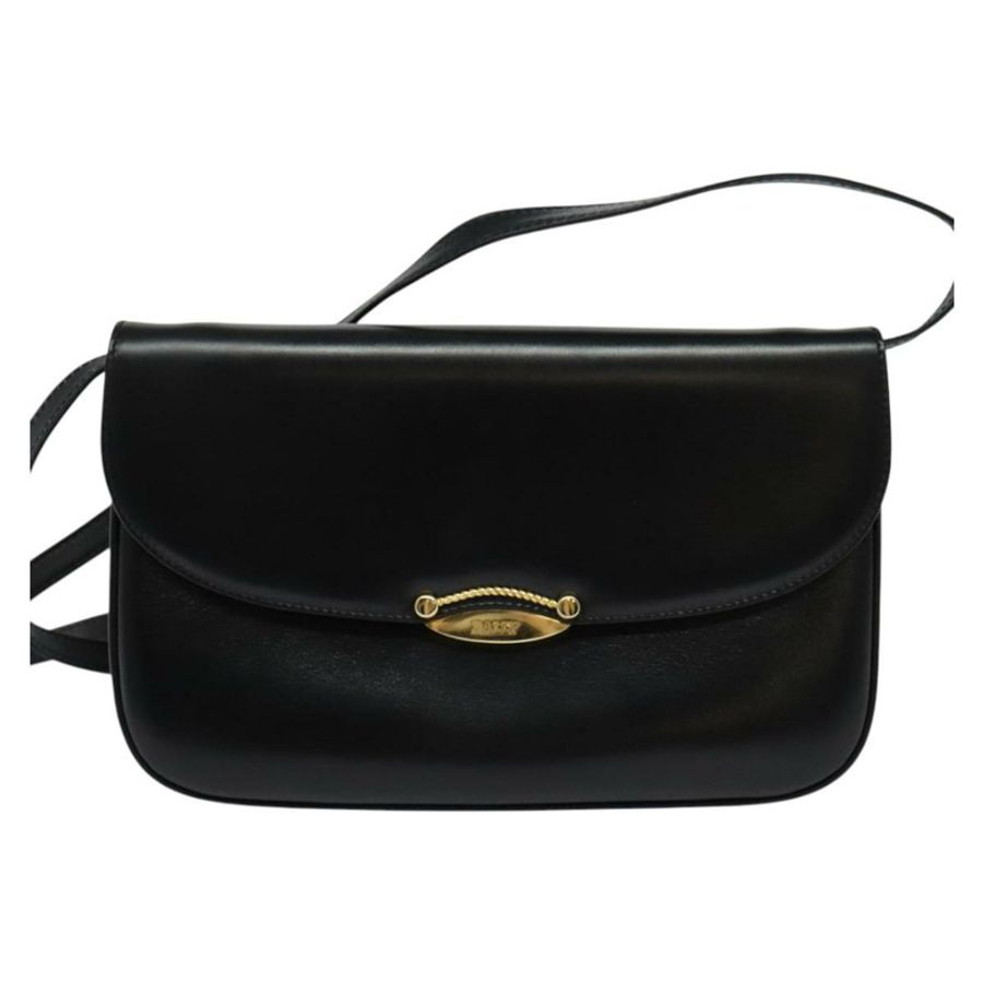 【日本直送】BALLY 肩背包 皮革 黑色 金色 正品 BA2300-12