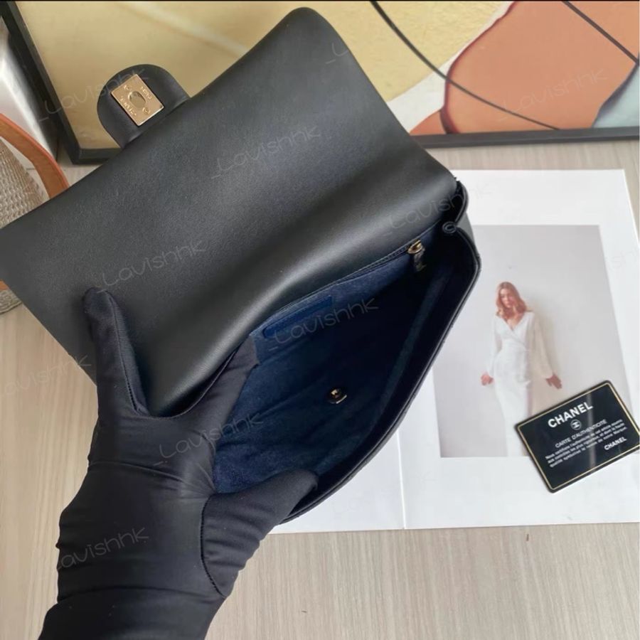 CHANEL CF黑金 鍊條包-6