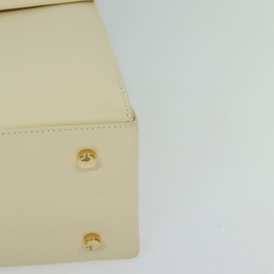 【日本直送】Salvatore Ferragamo Gancini 手提包 皮革 兩用 米色 金色 正品 120844-14