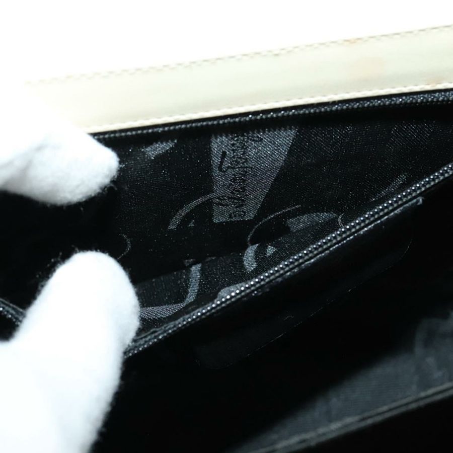 【日本直送】Salvatore Ferragamo Gancini 手提包 皮革 兩用 米色 金色 正品 120844-21