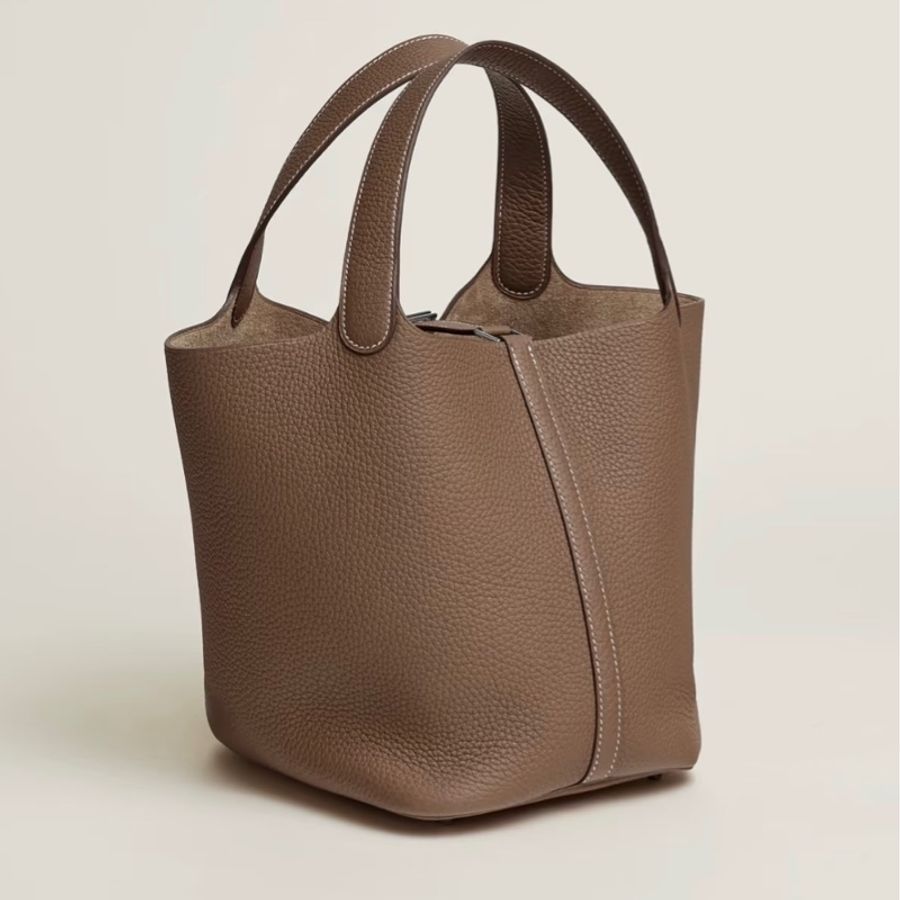 愛馬仕 Hermes Picotin22 菜籃子22 大象灰 銀釦 W刻-3