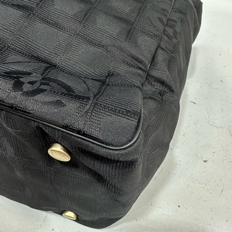 Chanel 黑色尼龍 新旅行托特包-10