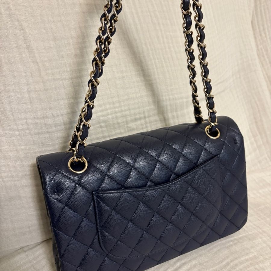 香奈兒CHANEL Classic Flap coco25經典款深藍-1
