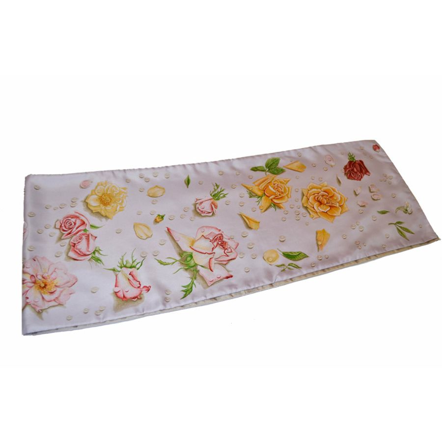 Hermes Purple Roses Flower 100% Silk Long Scarf-6