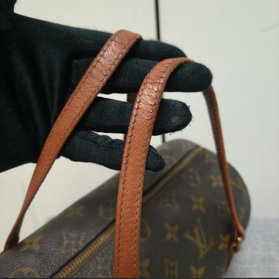 ‼️年中慶降價‼️創新低價只到6/21🎁 ㊣✨Louis Vuitton✨(附防塵袋)路易威登 LV 老花 紅皮 巴比龍 26 圓筒包 手提包/二手精品/二手包/保證正品🌳二手樹屋🌳-25