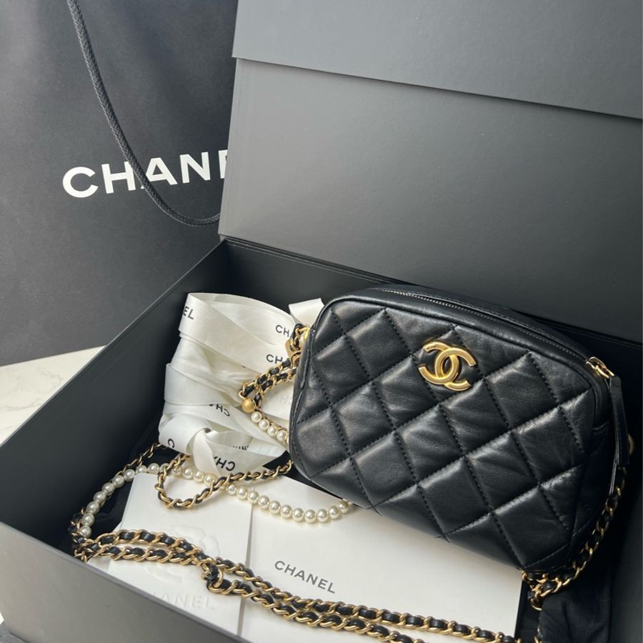 💗香緹國際精品💗 Chanel  335 珍珠調節扣相機包 晶片款-0
