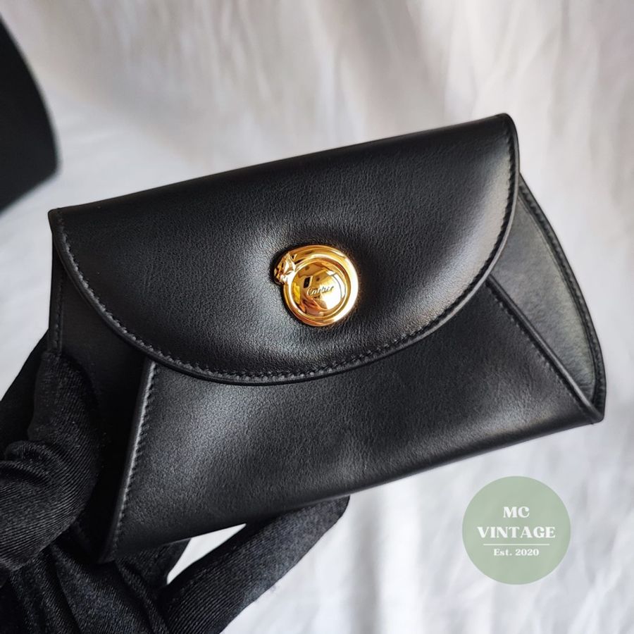 Cartier Panthere Leather Handbag 金豹 月牙扣 手提包-23