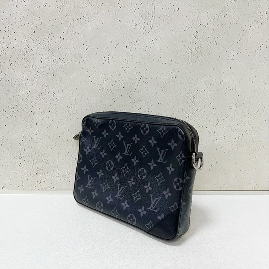 Louis Vuitton 黑武士黑花三合一郵差包-3