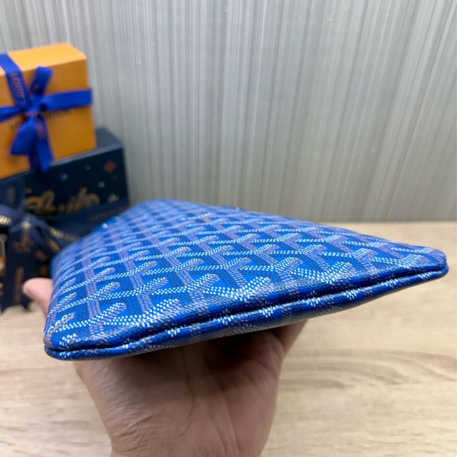 Goyard Poitier mini 絕版限量款寶藍色手提包-8