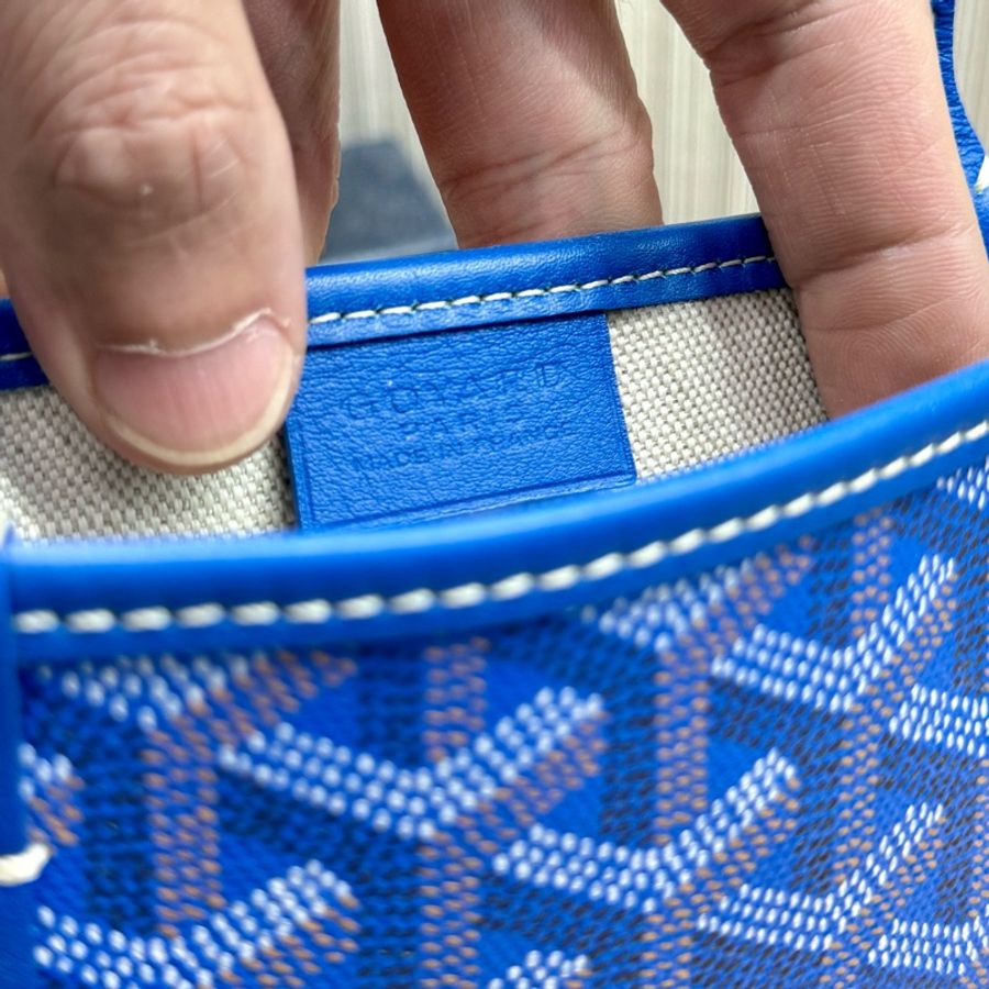 Goyard Poitier mini 絕版限量款寶藍色手提包-14
