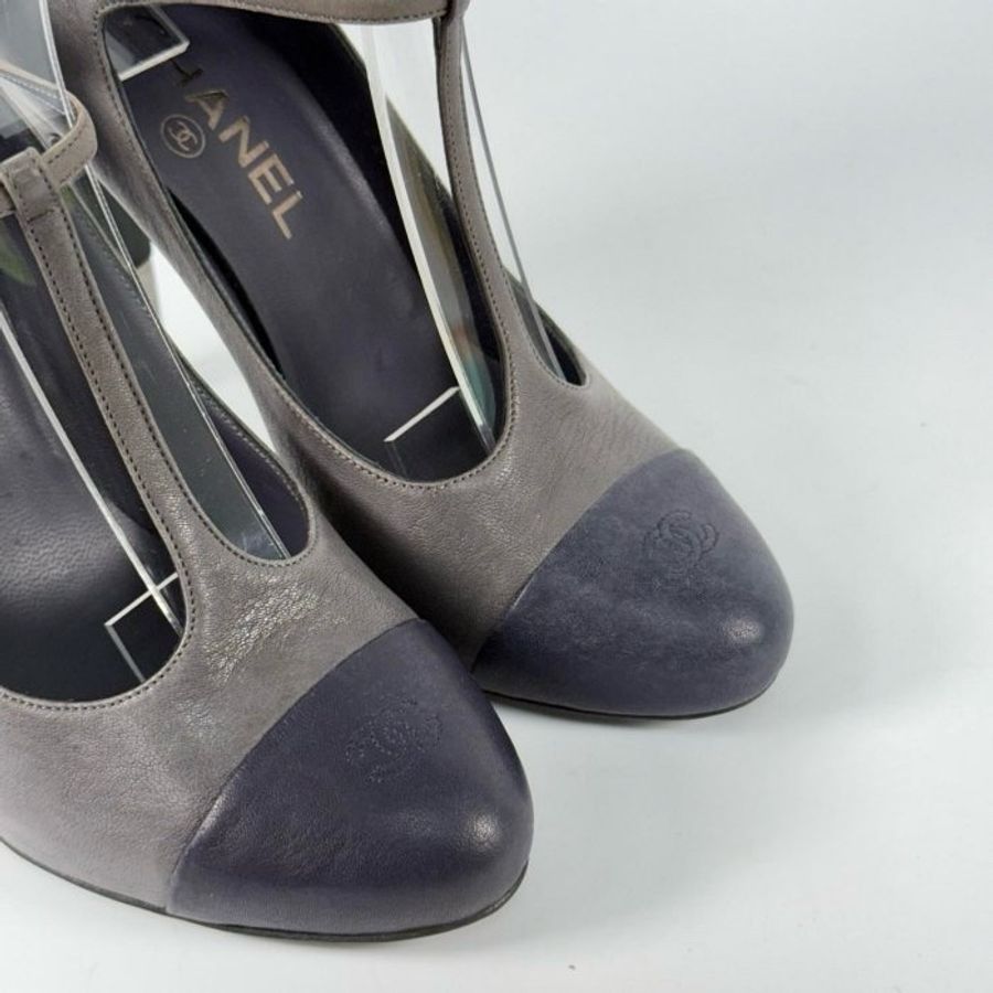CHANEL 鐵灰高跟娃娃鞋37.5（有議價空間）-10