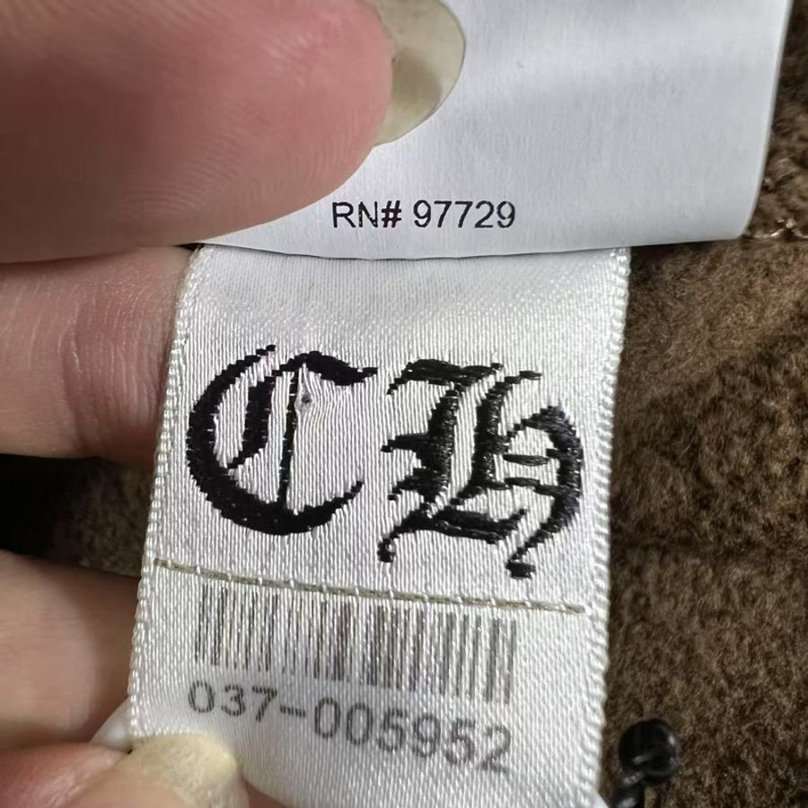 Chrome Hearts 克羅心 棕色 刺繡 梵文 銀牌 短褲 棉褲-4