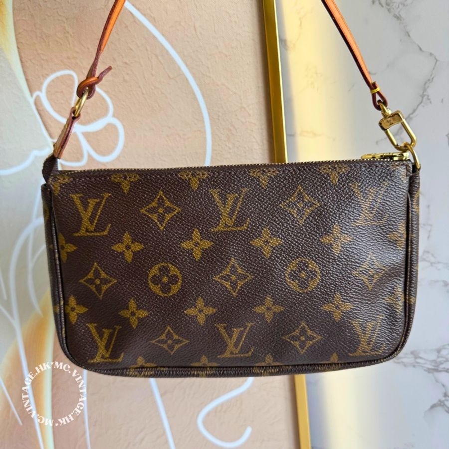 LV Vintage Monogram Pochette Accessoires 中古 老花 麻雀包-1