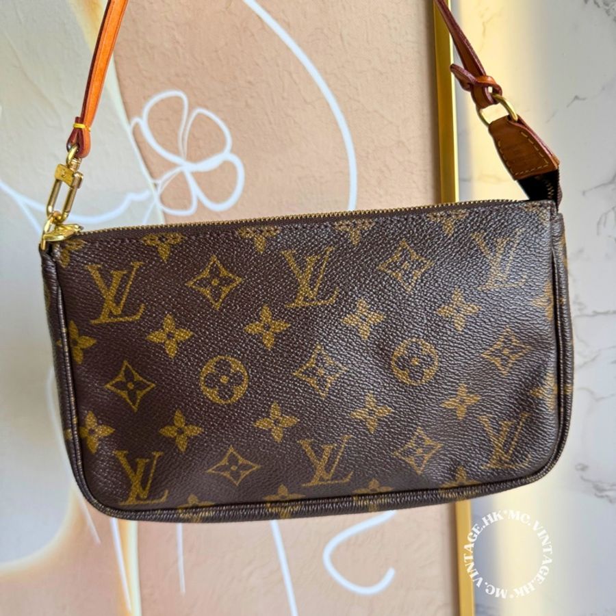 LV Vintage Monogram Pochette Accessoires 中古 老花 麻雀包-2