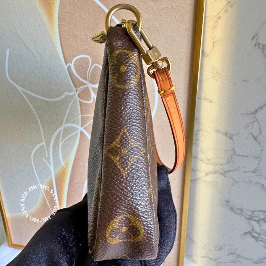 LV Vintage Monogram Pochette Accessoires 中古 老花 麻雀包-3
