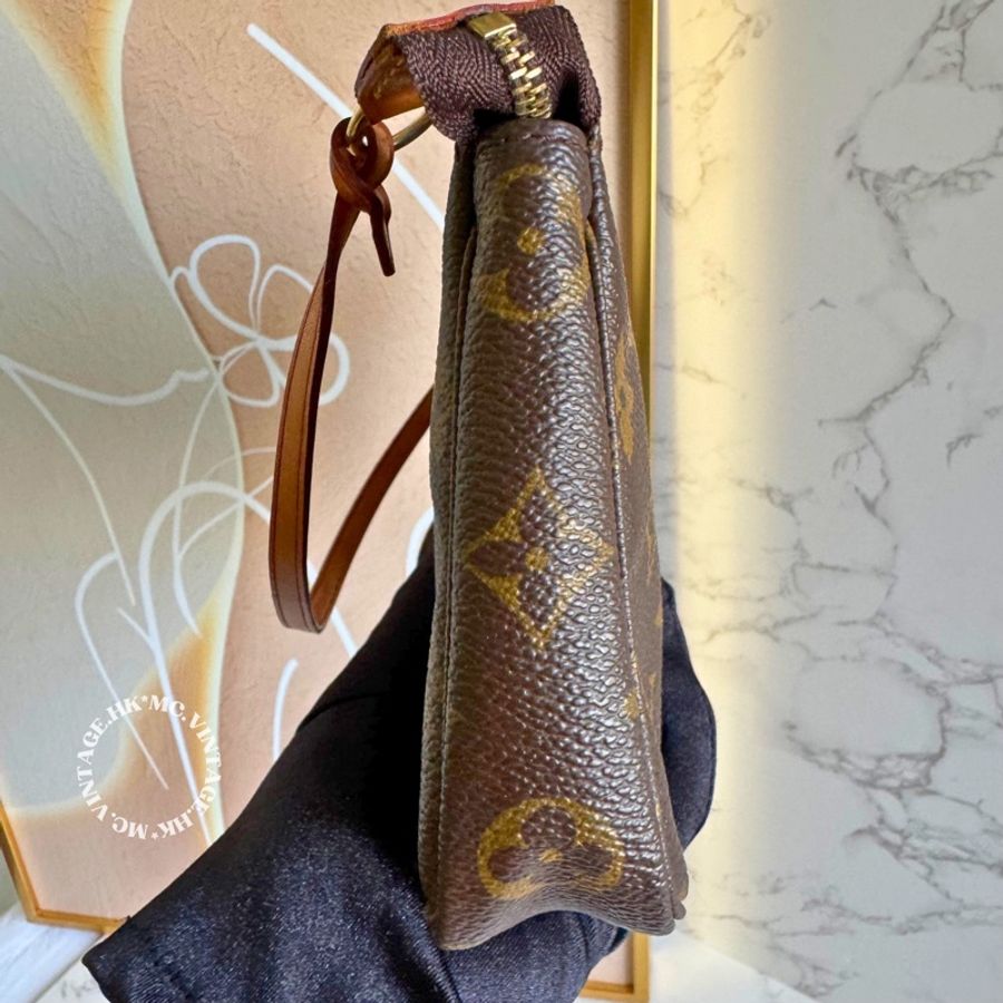 LV Vintage Monogram Pochette Accessoires 中古 老花 麻雀包-4