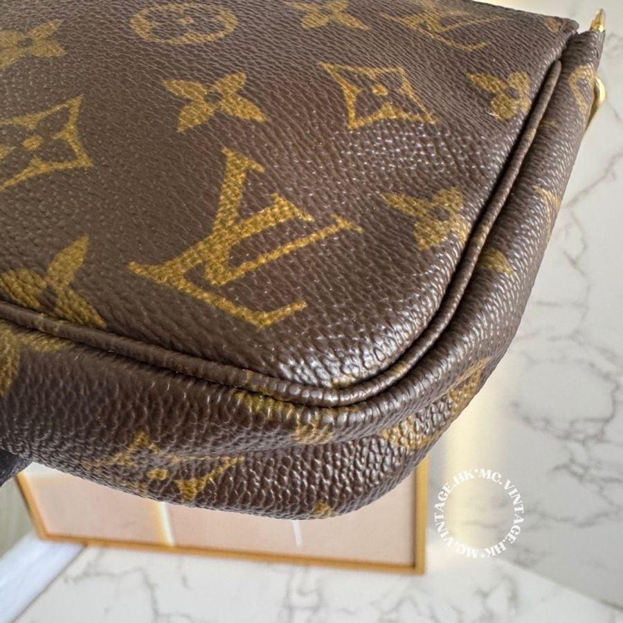 LV Vintage Monogram Pochette Accessoires 中古 老花 麻雀包-8