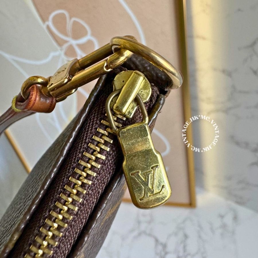 LV Vintage Monogram Pochette Accessoires 中古 老花 麻雀包-12