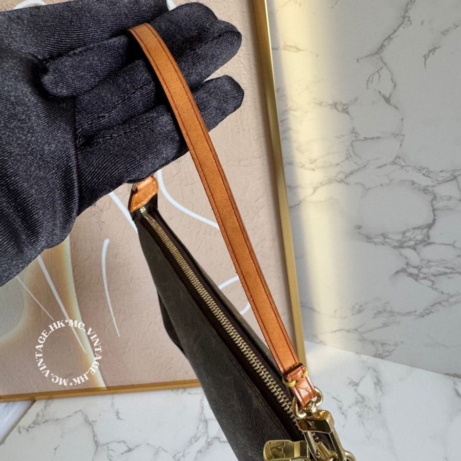 LV Vintage Monogram Pochette Accessoires 中古 老花 麻雀包-17