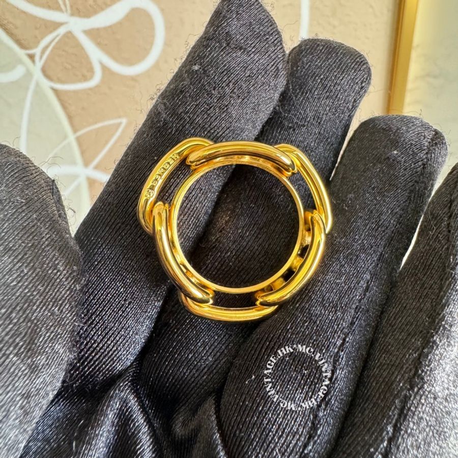 HERMES Scarf Ring 經典 豬鼻 絲巾扣 全新 保存品-4