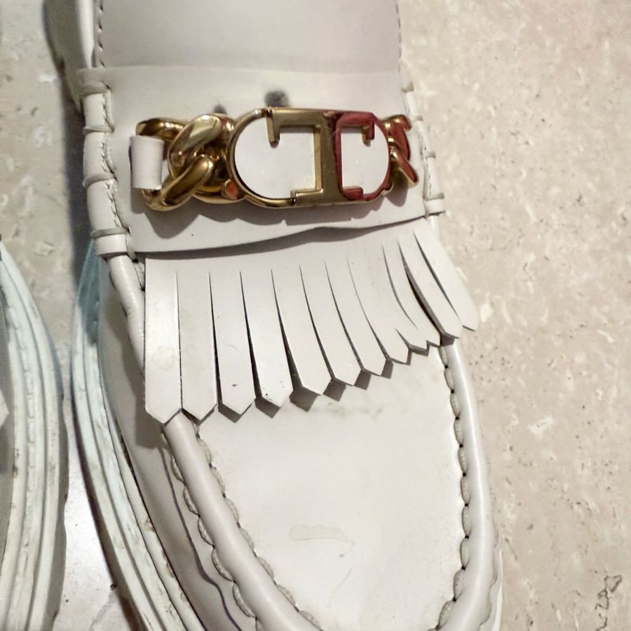 Tod’s loafer 白色流蘇增高樂福鞋38.5-20