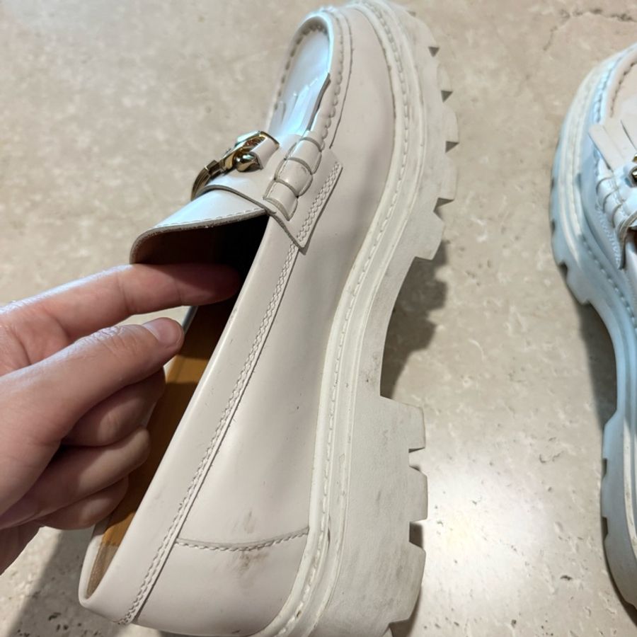 Tod’s loafer 白色流蘇增高樂福鞋38.5-23