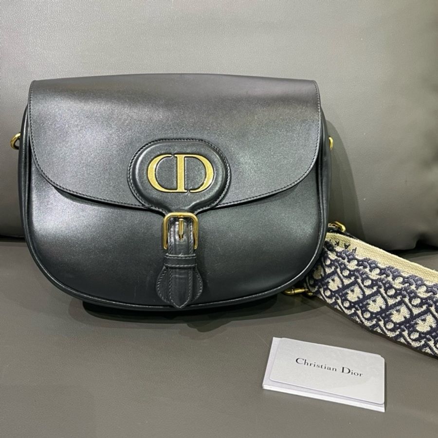 Dior迪奥Bobby黑金大号马鞍包斜挎包-0