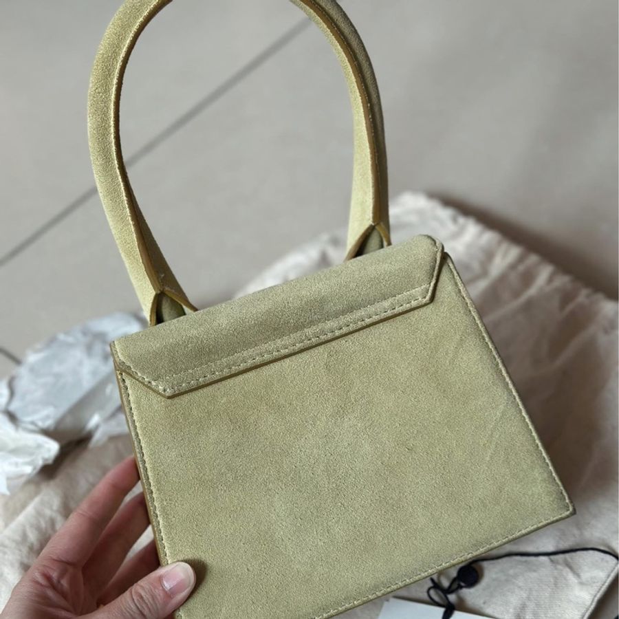 Jacquemus Le Chiquito moyen 麂皮鼠尾草綠 中號 9成新-1
