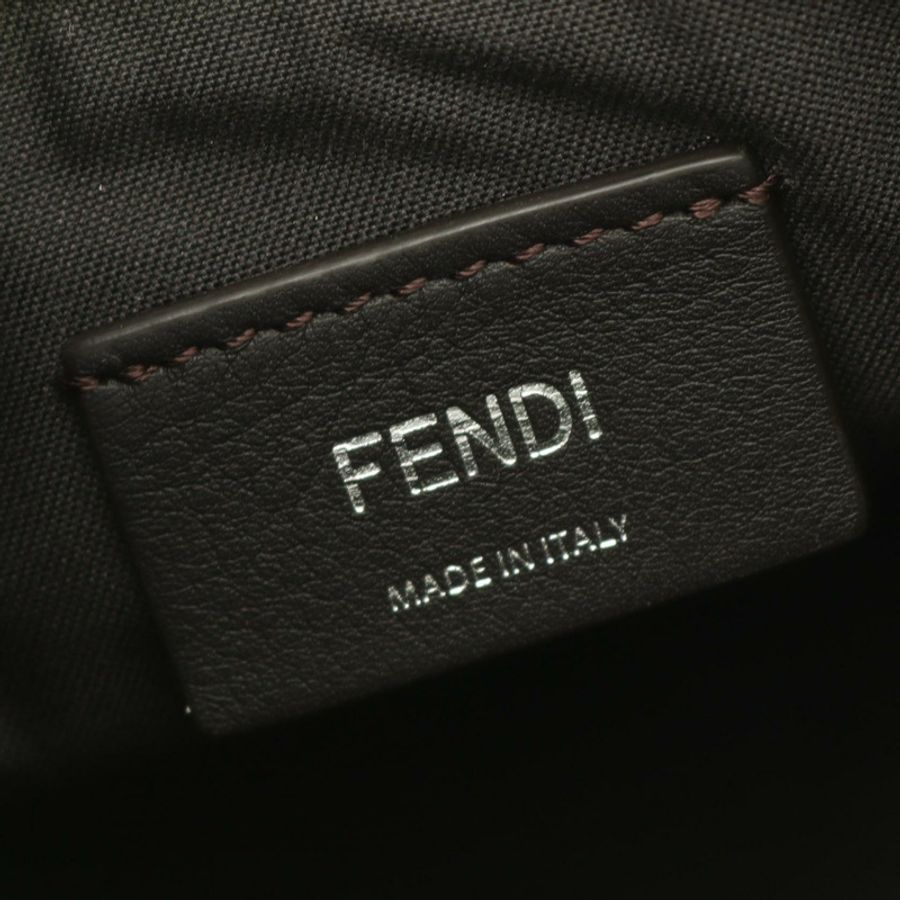 FENDI Fendigraphy Logo Hobo 單肩手提包 8BR798 皮革 綠色 二手 女士-3