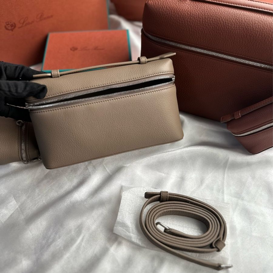 Loro Piana L19 飯盒包 大象灰銀釦 全新-6