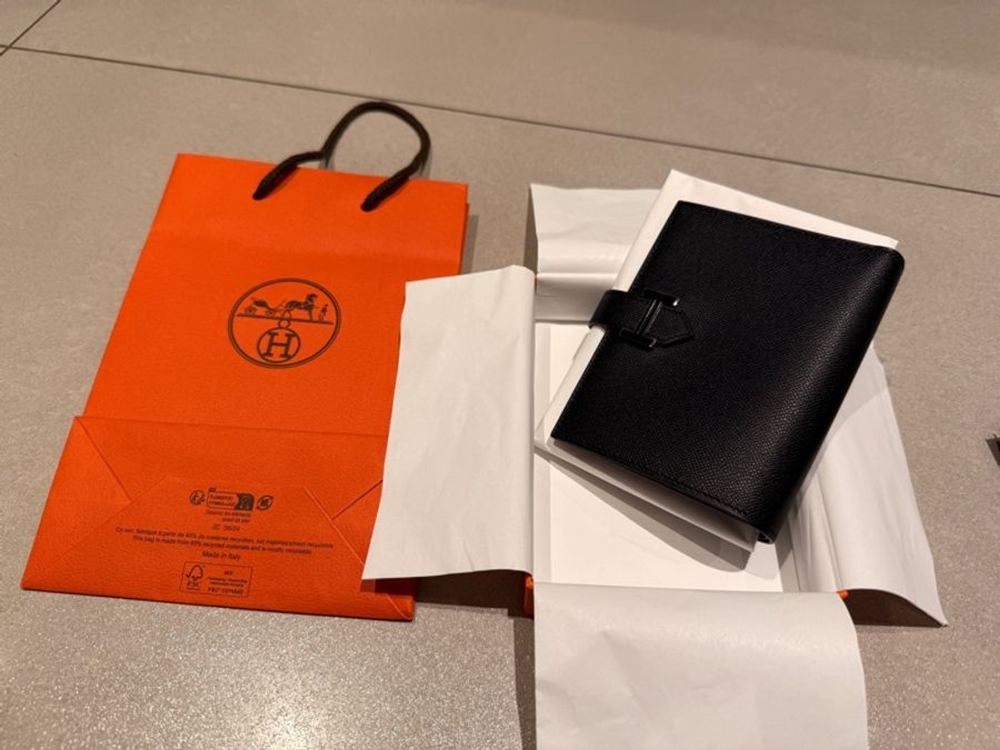 Hermès Bearn Compact Wallet So black 純黑款-10