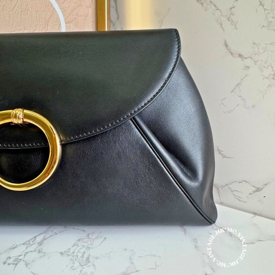 Cartier Panthere Clutch 黑金 豹頭 豹扣 手拿包 晚宴包-3