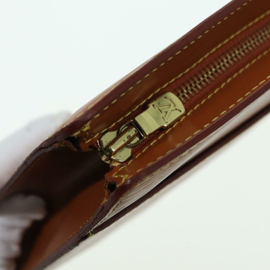 【日本直送】路易威登 Epi Pochette Homme 手拿包 棕色 Zipang 金色 M52528 正品 83787-6