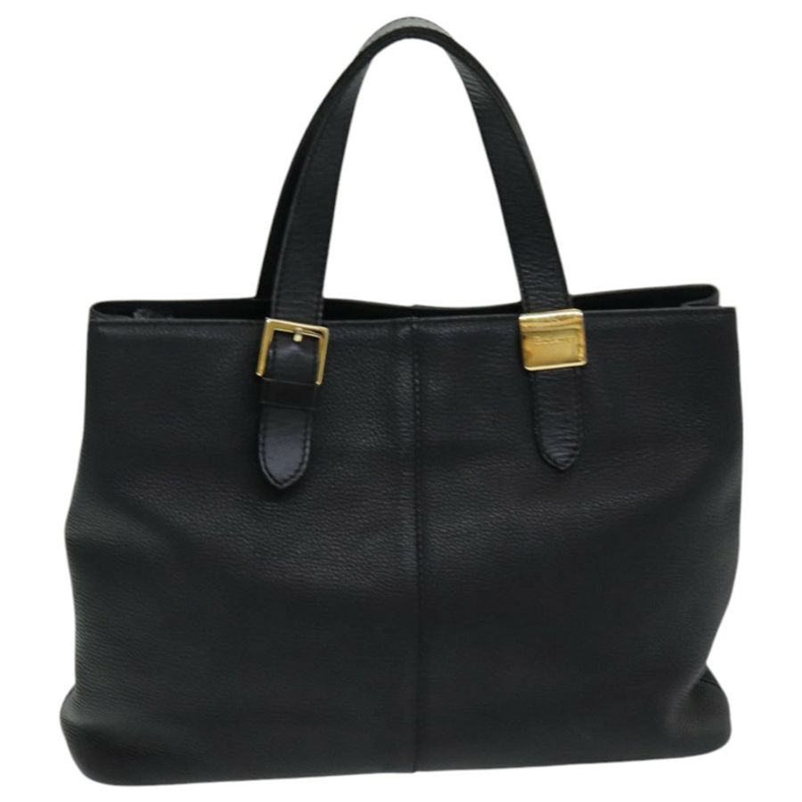 【日本直送】Burberrys 手提包 皮革 黑色 正品 bs16614-12