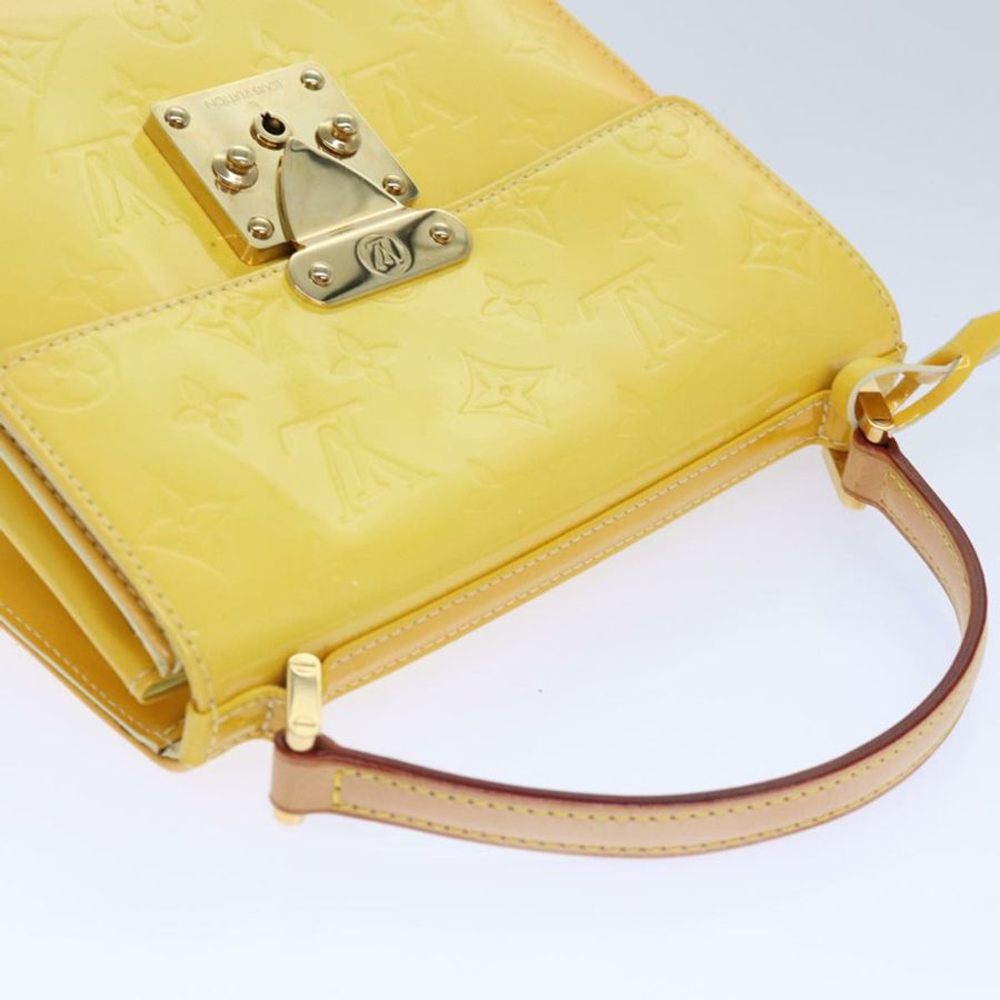 【日本直送】路易威登 Monogram Vernis Spring Street 手袋 亮黃色 M91068 正品 86715-5