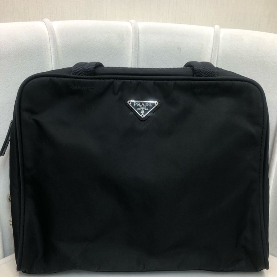 PRADA 黑色側孭包 手提公事包 XA247-7
