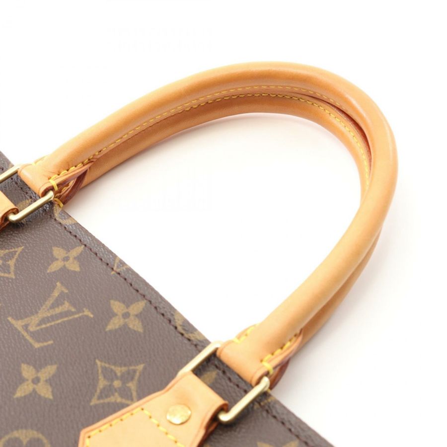 LOUIS VUITTON Sac Plat 手提包 M51140 Monogram 帆布皮革棕色二手女款-6