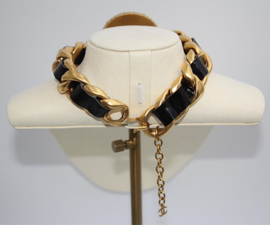 Chanel Vintage 95P水鑽芭比系列粉色Choker-1