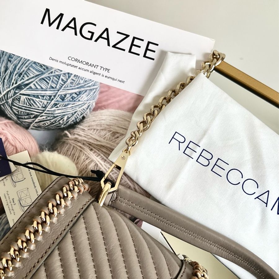 Rebecca Minkoff Love Crossbody 手提鍊條包 蘑菇色/奶茶色(全新閒置商品)-4