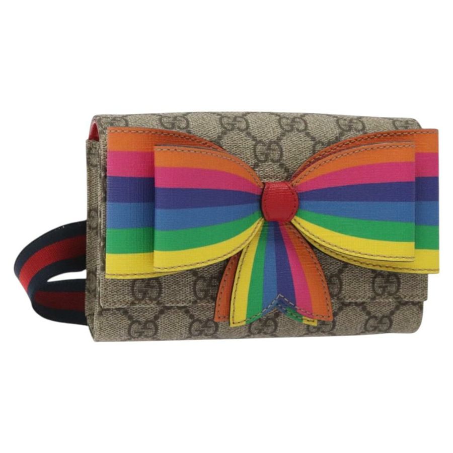 【日本直送】GUCCI GG Supreme Sherry 系列兒童腰包 PVC 米色 紅色 海軍藍 正品 BD2175-0